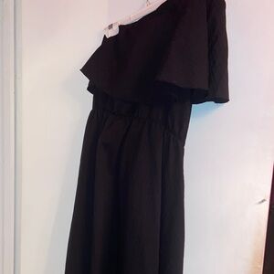 SHEIN Black One-Shoulder Dress